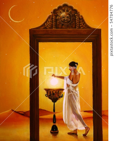 A person praying to the sun 54784776