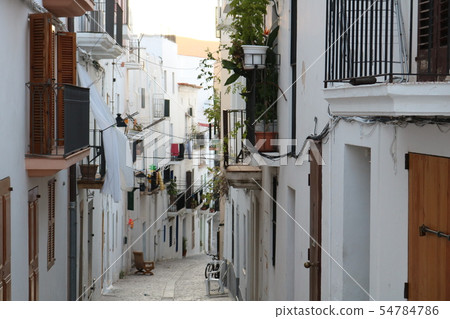 Ibiza, cityscape, white 54784786