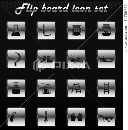garden tools icon set 54786733