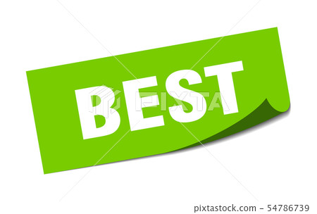 best sticker. best square isolated sign. best 54786739