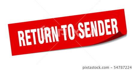 return to sender sticker. return to sender square - Stock Illustration ...