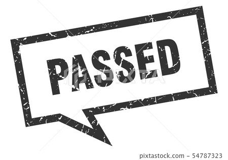 passed sign. passed square speech bubble. passed - Stock Illustration ...