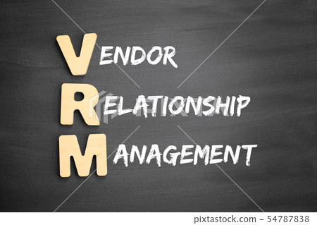 Wooden alphabets building the word VRM Wooden alphabets building the word VRM 54787838