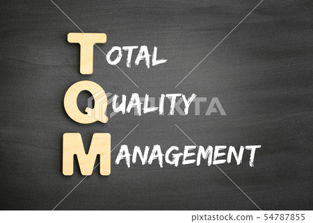 Wooden alphabets building the word TQM 54787855