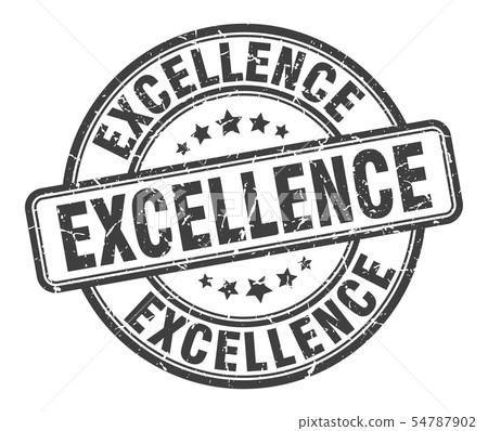 excellence stamp. excellence round grunge sign. 54787902