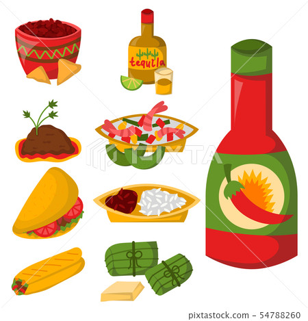 Mexican traditional food with meat avocado tequila corn spicy pepper salsa lunch sauce cuisine Mexican traditional food with meat avocado tequila corn spicy pepper salsa lunch sauce cuisine 54788260