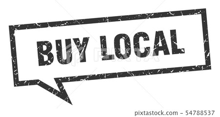 buy local sign. buy local square speech bubble. 54788537