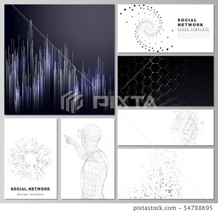 The minimalistic abstract vector illustration of the editable layouts of modern social network The minimalistic abstract vector illustration of the editable layouts of modern social network 54788695