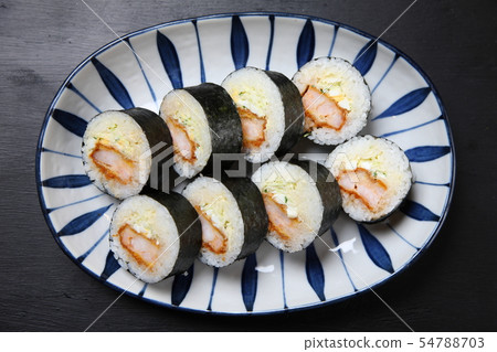 Shrimp cutlet with seaweed roll Shrimp cutlet with seaweed roll 54788703