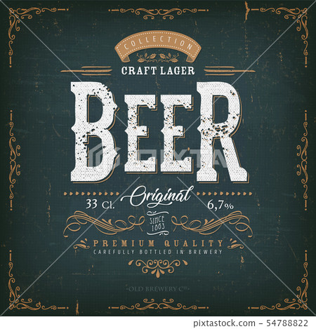 Vintage Beer Label For Bottle Vintage Beer Label For Bottle 54788822