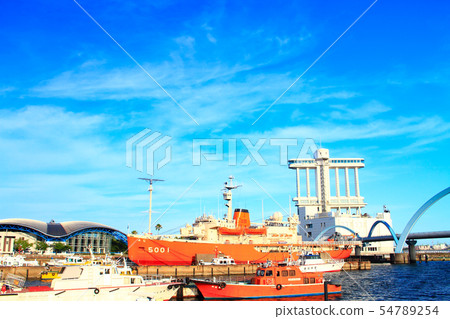 名古屋市名古屋港和南極研究船富士 名古屋市名古屋港和南極研究船富士 54789254