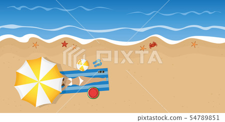girl on the beach under umbrella with sunglasses and ball girl on the beach under umbrella with sunglasses and ball 54789851