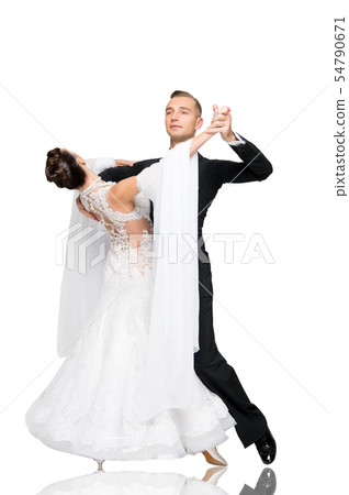 ballrom dance couple in a dance pose isolated on ballrom dance couple in a dance pose isolated on 54790671