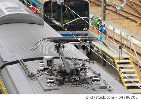 Train of Mitaka vehicle center Train of Mitaka vehicle center 54790705
