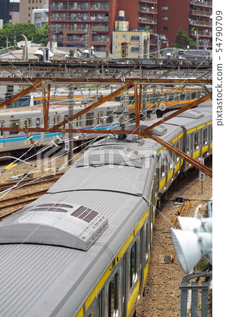Train of Mitaka vehicle center Train of Mitaka vehicle center 54790709