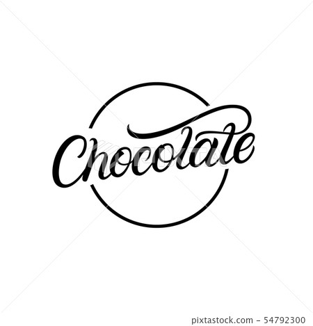 Chocolate hand written lettering logo 54792300