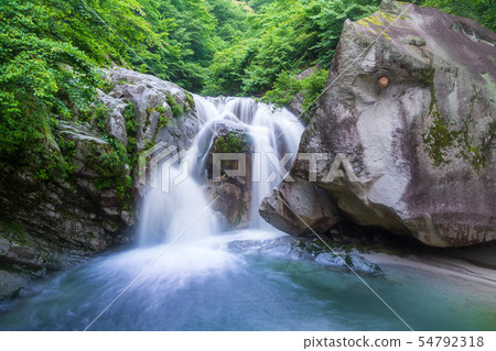 Oto Shirakawa Gorge in Hokuto City in early summer 54792318
