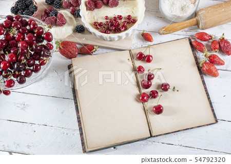 cookbook with ingredients 54792320