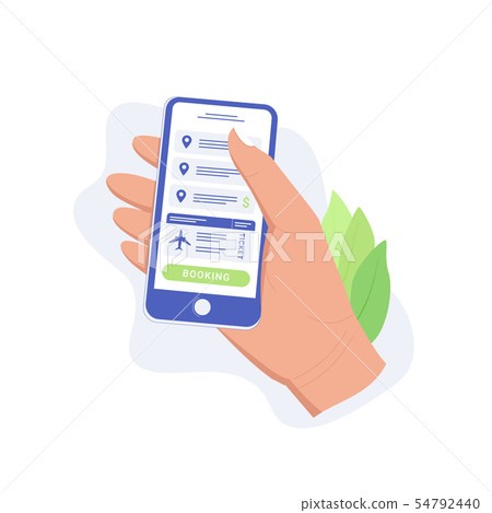 Plane ticket app concept. Plane ticket app concept. 54792440