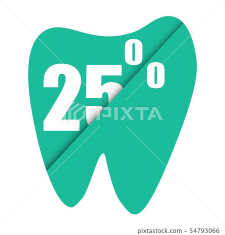 Tooth discount for paper design. Dental care. 54793066
