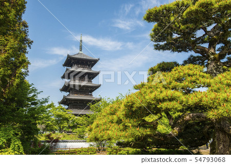 Soja City, Okayama Prefecture, Bichu Branch Temple on a sunny day 54793068