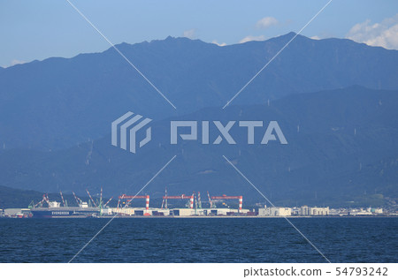 View the industrial area of Saijo city waterfront area from Toragana coast park in Imabari View the industrial area of Saijo city waterfront area from Toragana coast park in Imabari 54793242