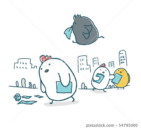 看著一個下降的傳單的一個寬鬆的嬰孩 54795000