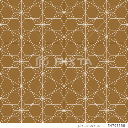 Seamless traditional Japanese ornament.Golden 54795366