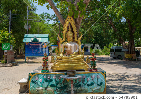 Wat Tham Khao Pun temple in Kanchanaburi, Thailand 54795901