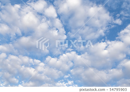 white cloud and blue sky, background and texture 54795903