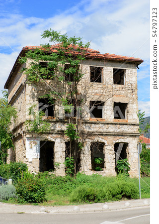 ruins of Mostar town ruins of Mostar town 54797123