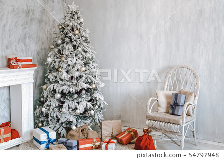 Christmas Tree House Interior new year holiday gifts winter decor 54797948