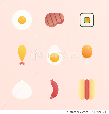 Set of Food, Street food icons. 54799321