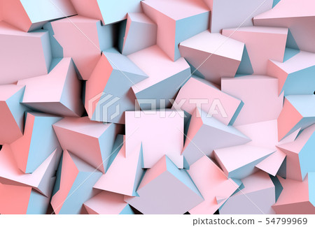 Abstract background with 3d shapes and vibrant... - Stock Illustration ...