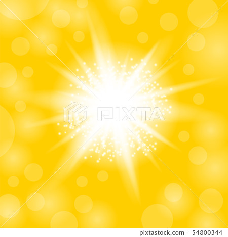 Sparkling Star, Glowing Light Explosion. Starburst with Sparkles on Yellow Background 54800344