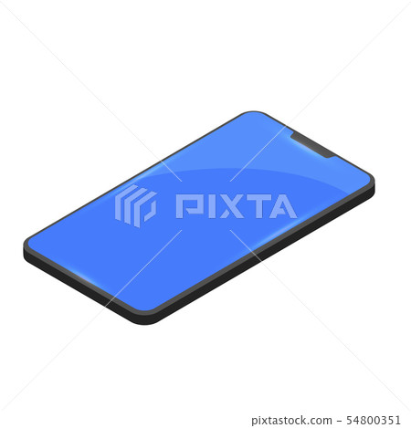 Modern Smartphone on Blue Background. New App and Social Network. Mobile Phone Connecting 54800351