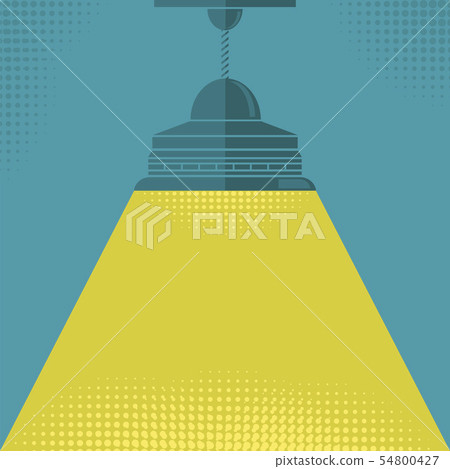 Home Lamp with Yellow Light on Dotted Background Home Lamp with Yellow Light on Dotted Background 54800427