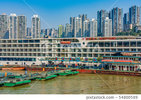 Cruise ship at Chaotianmen docks Cruise ship at Chaotianmen docks 54800589