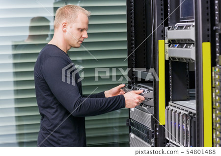 It professional working in datacenter It professional working in datacenter 54801488
