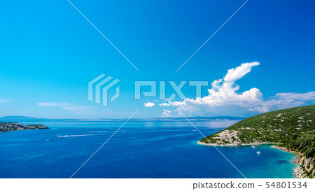 view of mediterranean sea in northern Croatia, Rab view of mediterranean sea in northern Croatia, Rab 54801534
