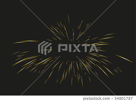 Gold Fireworks drawn by lines. Gold Fireworks drawn by lines. 54801787