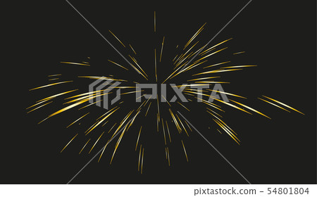 Gold Fireworks drawn by lines. Gold Fireworks drawn by lines. 54801804