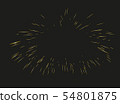Gold Fireworks drawn by lines. 54801875
