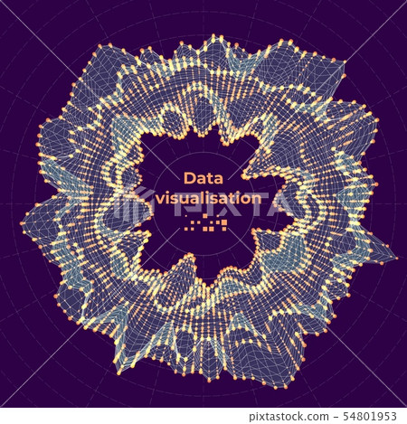 Complex Computer Drawn Data Visualization Complex data visualization concept. Vector... - Stock Illustration ...