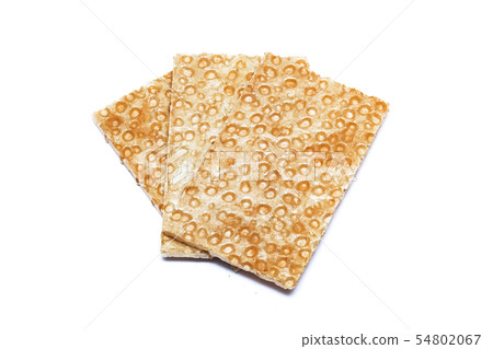 Crunchy loaves of bread, isolated on white background 54802067