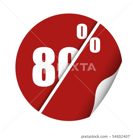sticker percent discount. - Stock Illustration [54802407] - PIXTA