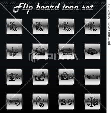 money symbols icon set 54803054