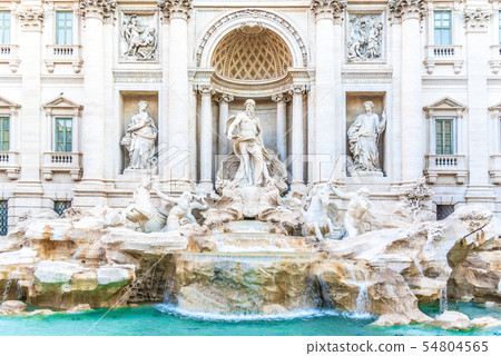 Trevi Fountain, Italian: Fontana di Trevi, Rome, Italy. 54804565