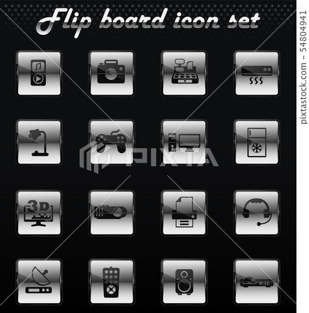 electronics supermarket icon set 54804941