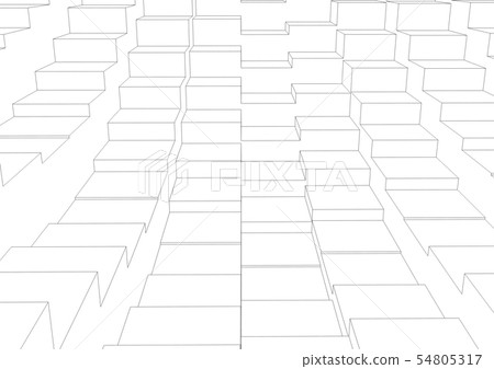 Random box wire frame 54805317